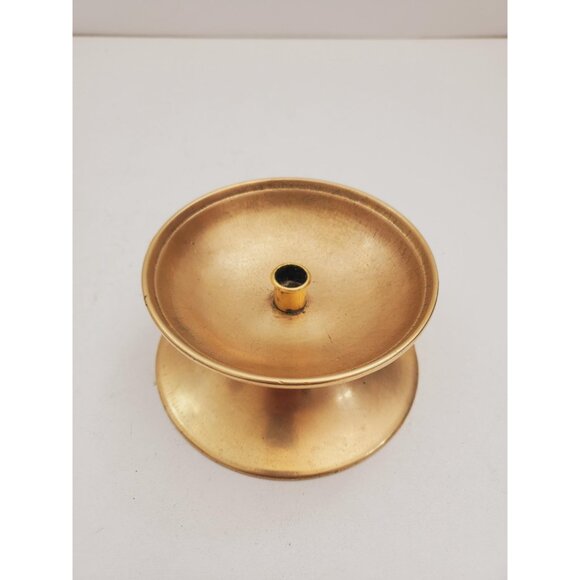 vintage solid brass candle holder Made In italy - Picture 3 of 10